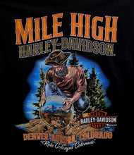 Load image into Gallery viewer, Men's Mile High Custom Gold Miner Sleeveless Black Shirt