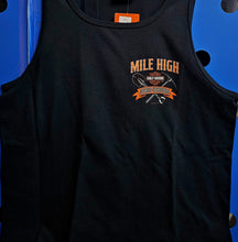 Load image into Gallery viewer, Men's Mile High Custom Gold Miner Black Tank Top