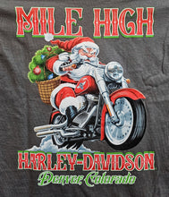 Load image into Gallery viewer, Men's Mile High Custom Santa Wheelie Short Sleeve Charcoal Grey Shirt