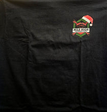 Load image into Gallery viewer, Men's Mile High Custom Santa Wheelie Short Sleeve Black Shirt
