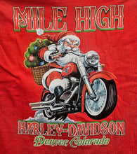 Load image into Gallery viewer, Men's Mile High Custom Santa Wheelie Long Sleeve Red Shirt