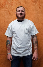 Load image into Gallery viewer, Men's Deconstructed Short Sleeve White Pocket Shirt (Our Fav Pocket Shirt)