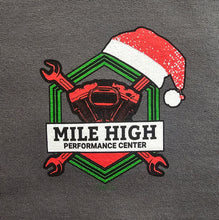 Load image into Gallery viewer, Men's Mile High Custom Santa Wheelie Charcoal Grey Fleece Polyblend Sweater