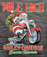 Load image into Gallery viewer, Men's Mile High Custom Santa Wheelie Charcoal Grey Fleece Polyblend Sweater