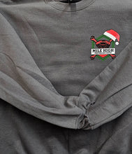 Load image into Gallery viewer, Men's Mile High Custom Santa Wheelie Charcoal Grey Fleece Polyblend Sweater