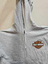 Load image into Gallery viewer, Men's HD B&S Zip-Up Grey Polyblend Hoodie (Support The Troops)
