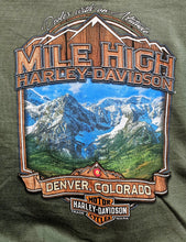 Load image into Gallery viewer, Men's Risk Pullover Green Polyblend Hoodie (Mountains)