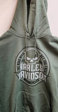 Load image into Gallery viewer, Men's Risk Pullover Green Polyblend Hoodie (Mountains)