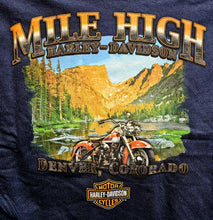Load image into Gallery viewer, Men's Mile High Custom Down River Long Sleeve Navy Blue Shirt