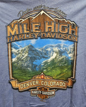 Load image into Gallery viewer, Men's HD Label Circle Short Sleeve Blue Shirt