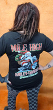 Load image into Gallery viewer, Mile High Women's Christmas Short Sleeve Shirt (Santa Wheelie)