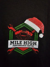 Load image into Gallery viewer, Mile High Women's Christmas Short Sleeve Shirt (Santa Wheelie)