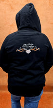 Load image into Gallery viewer, Women's Bolt Black Zip Hoody
