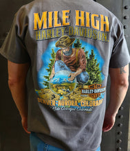 Load image into Gallery viewer, "Gold Miner Pocket" Charcoal Grey Mile High Harley-Davidson T-Shirt