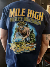 Load image into Gallery viewer, "Gold Miner Pocket" Navy Blue Mile High Harley-Davidson T-Shirt