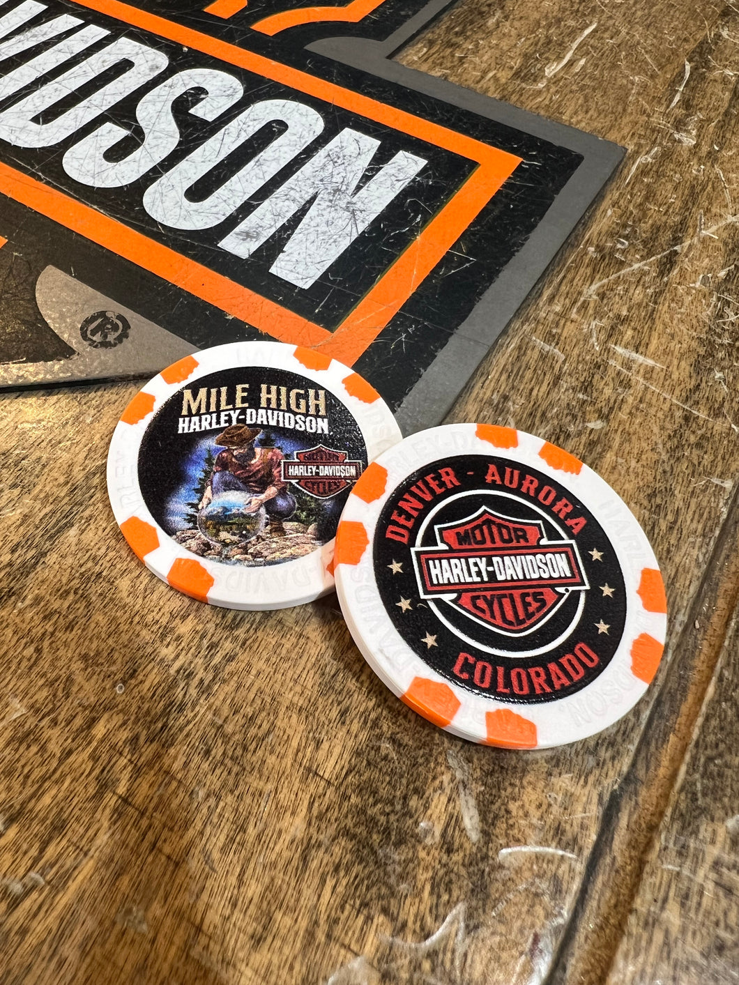 Mile High Harley-Davidson Gold Miner Poker Chip