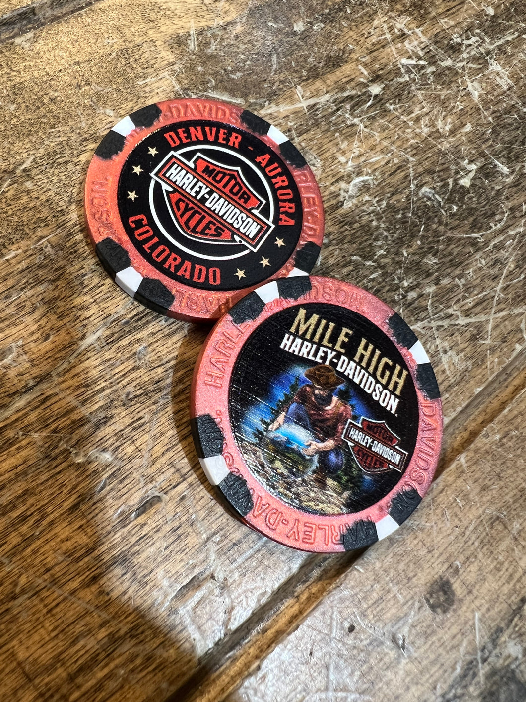 Mile High Harley-Davidson Gold Miner Poker Chip