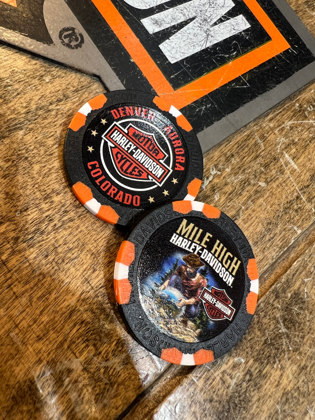 Mile High Harley-Davidson Gold Miner Poker Chip