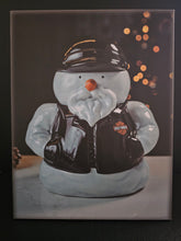 Load image into Gallery viewer, Harley-Davidson® Biker Snowman Cookie Jar HDX-99304
