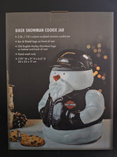 Load image into Gallery viewer, Harley-Davidson® Biker Snowman Cookie Jar HDX-99304
