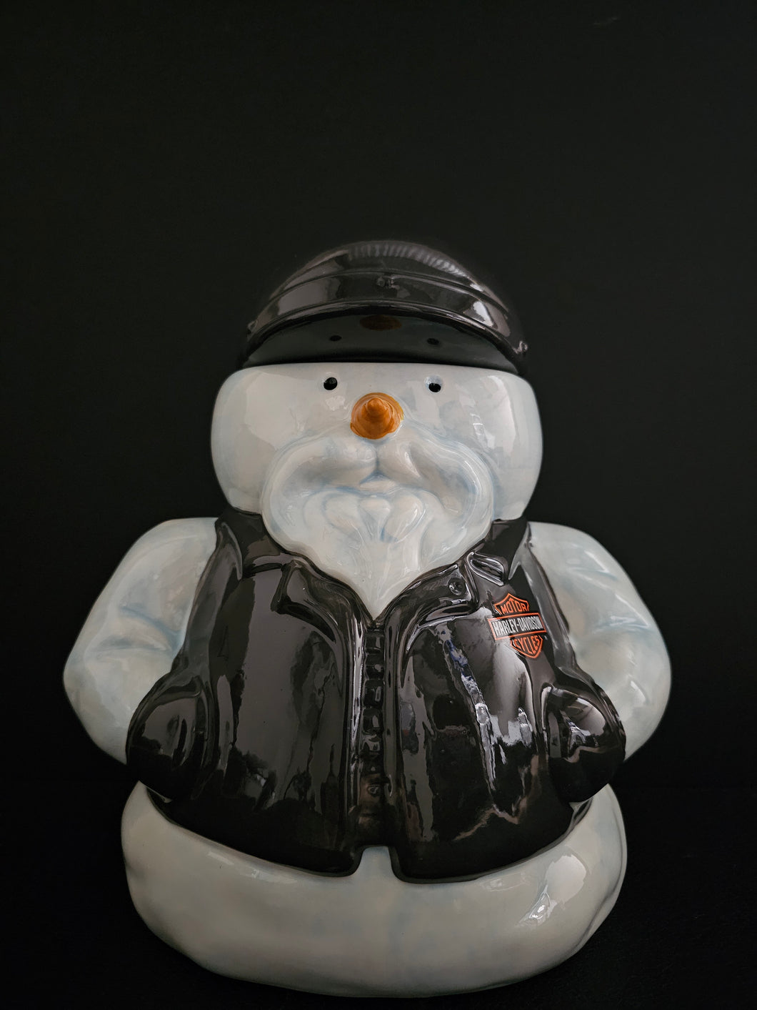 Harley-Davidson® Biker Snowman Cookie Jar HDX-99304