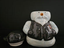 Load image into Gallery viewer, Harley-Davidson® Biker Snowman Cookie Jar HDX-99304
