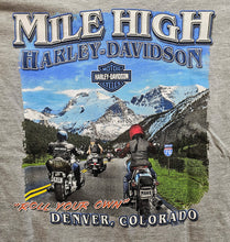 Load image into Gallery viewer, Men&#39;s Mile High Custom Short Sleeve Grey Polyblend Shirt
