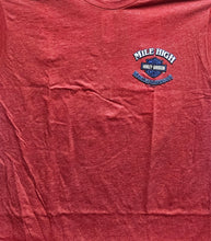 Load image into Gallery viewer, Men&#39;s Mile High Custom Short Sleeve Red Polyblend Shirt
