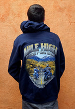 Load image into Gallery viewer, Men&#39;s HD Coil Zip-Up Navy Blue Polyblend Hoodie
