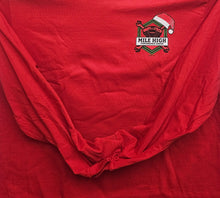 Load image into Gallery viewer, Men&#39;s Mile High Custom Santa Wheelie Long Sleeve Red Shirt
