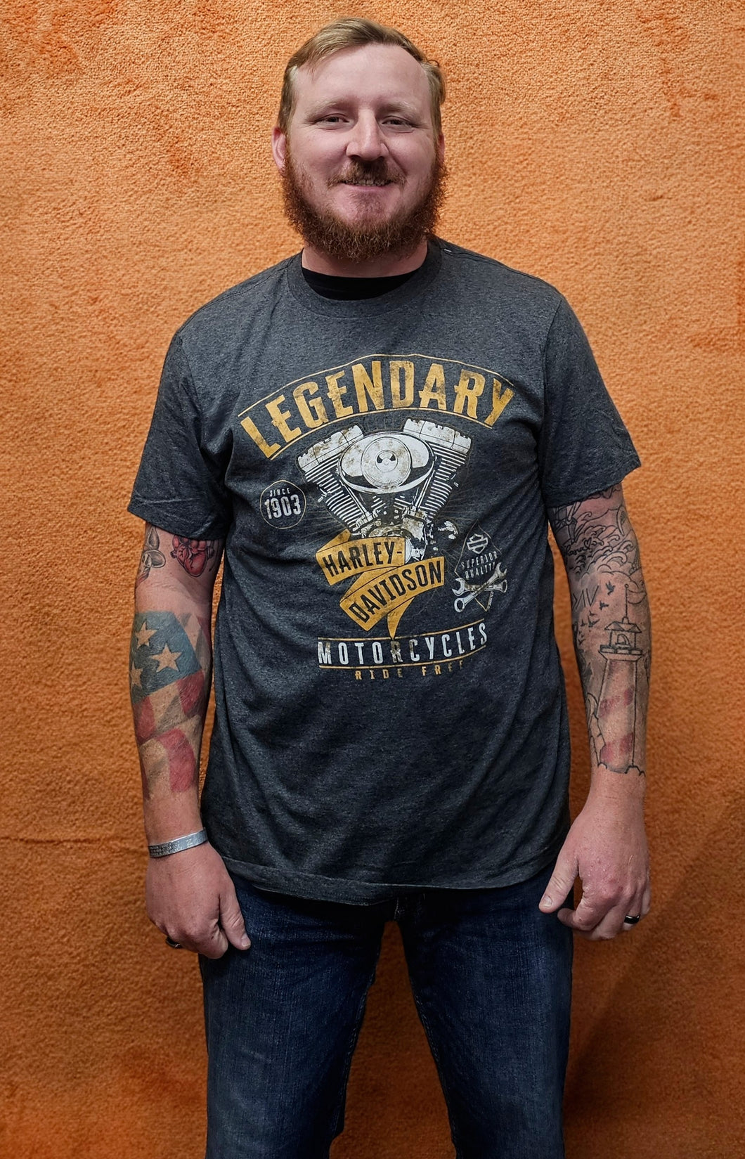 Men's Iconic Iron Short Sleeve Charcoal Grey Polyblend Shirt