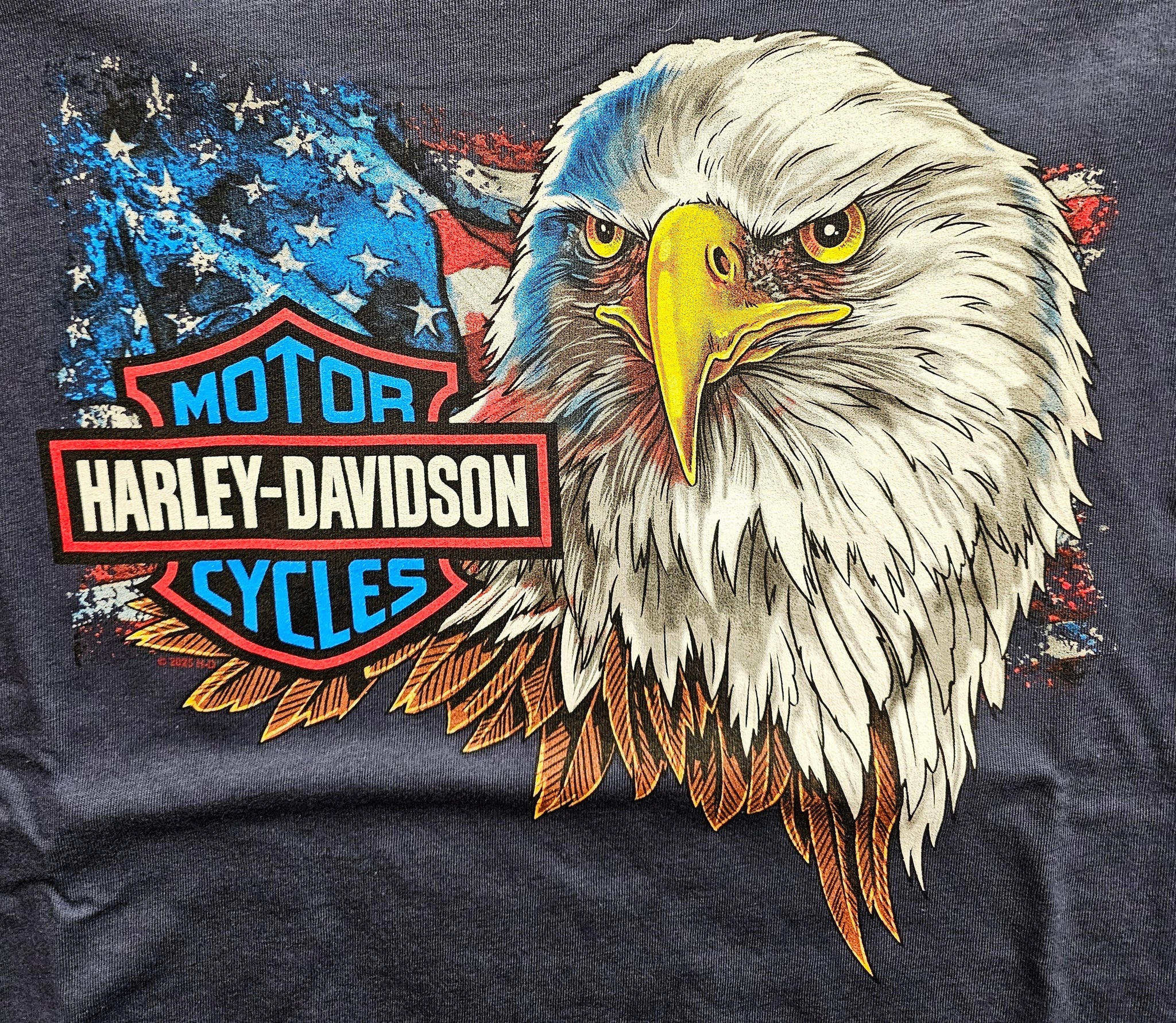 Men's Freedom Ride Short Sleeve Indigo Blue Shirt (4th of July)