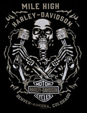 Load image into Gallery viewer, Men&#39;s Skeleton Rider Short Sleeve Black Shirt
