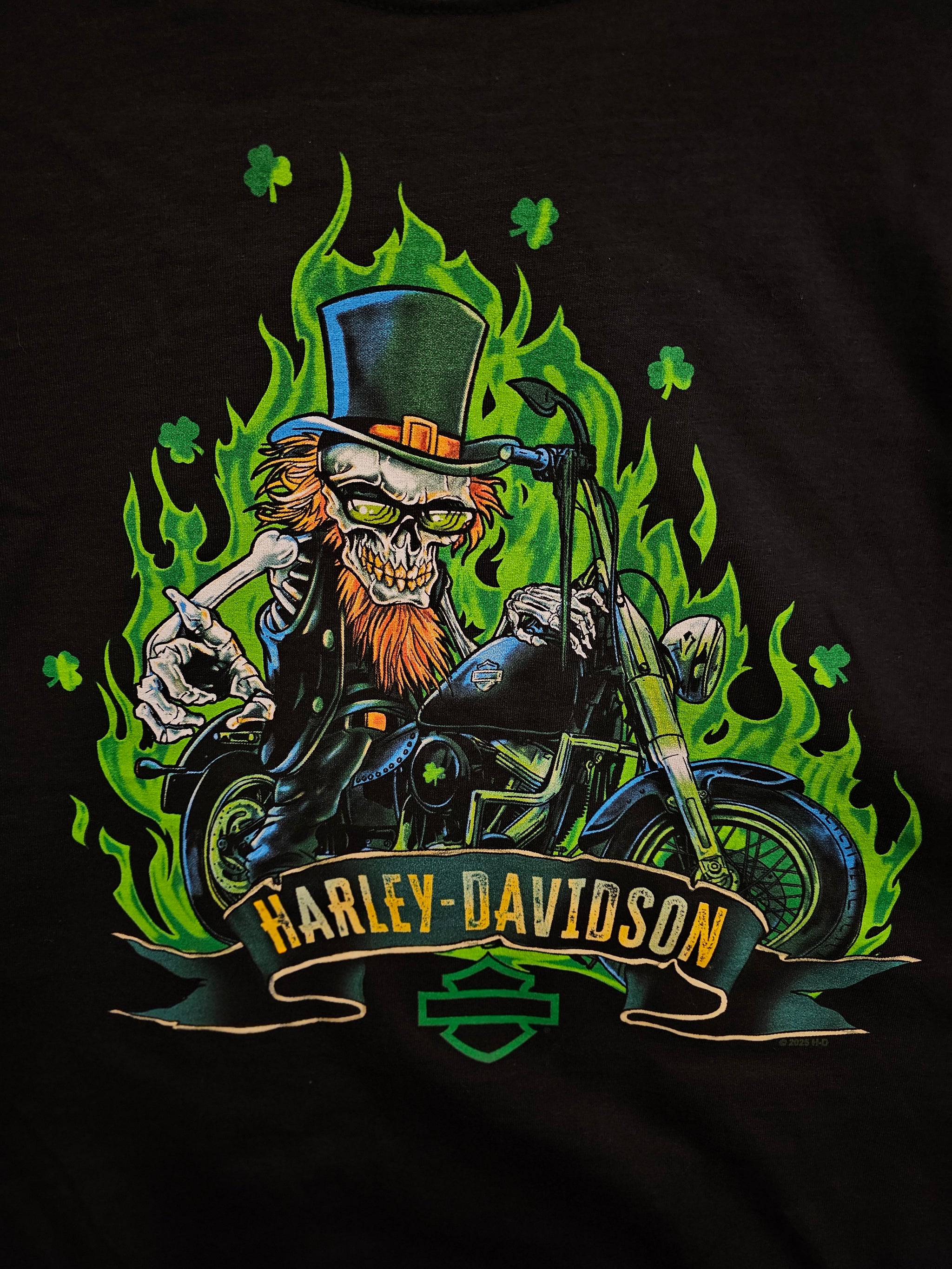 Men's Lucky Shamrock Flame Long Sleeve Shirt – Mile High Harley