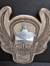 Load image into Gallery viewer, Harley-Davidson® Winged Magnetic Wall Mount Bottle Opener HDL-18570
