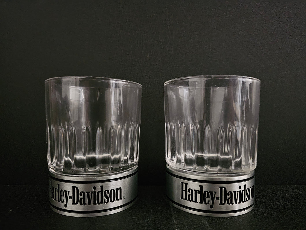 Harley-Davidson® Metal Base Rocks Glass Set HDX-98741