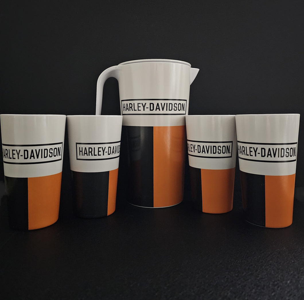 Harley-Davidson® Retro Block Pitcher Set HDX-98650