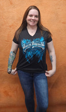 Load image into Gallery viewer, Women&#39;s Sparkle Wing Short Sleeve V Neck Shirt

