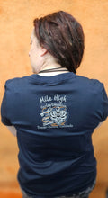 Load image into Gallery viewer, Women&#39;s Shock Script V Neck Short Sleeve Shirt Navy
