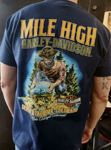 Load image into Gallery viewer, &quot;Gold Miner Pocket&quot; Navy Blue Mile High Harley-Davidson T-Shirt
