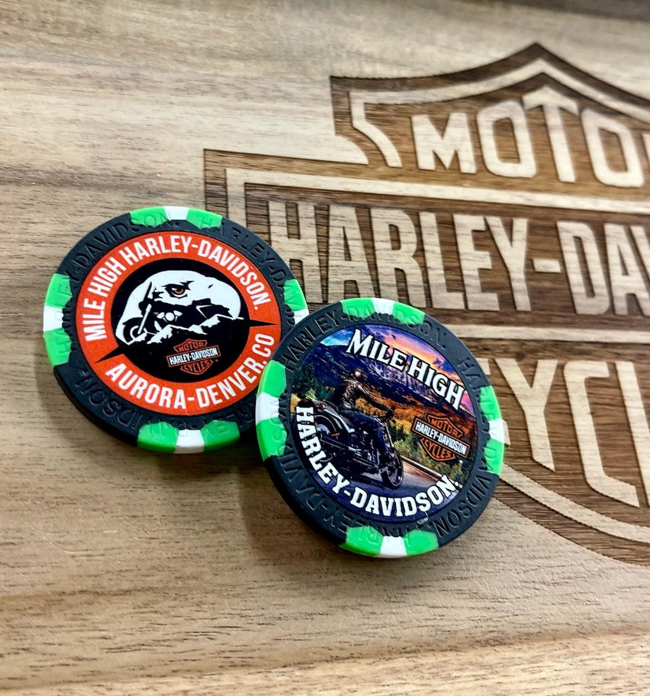 Mile High HarleyDavidson Poker Chip